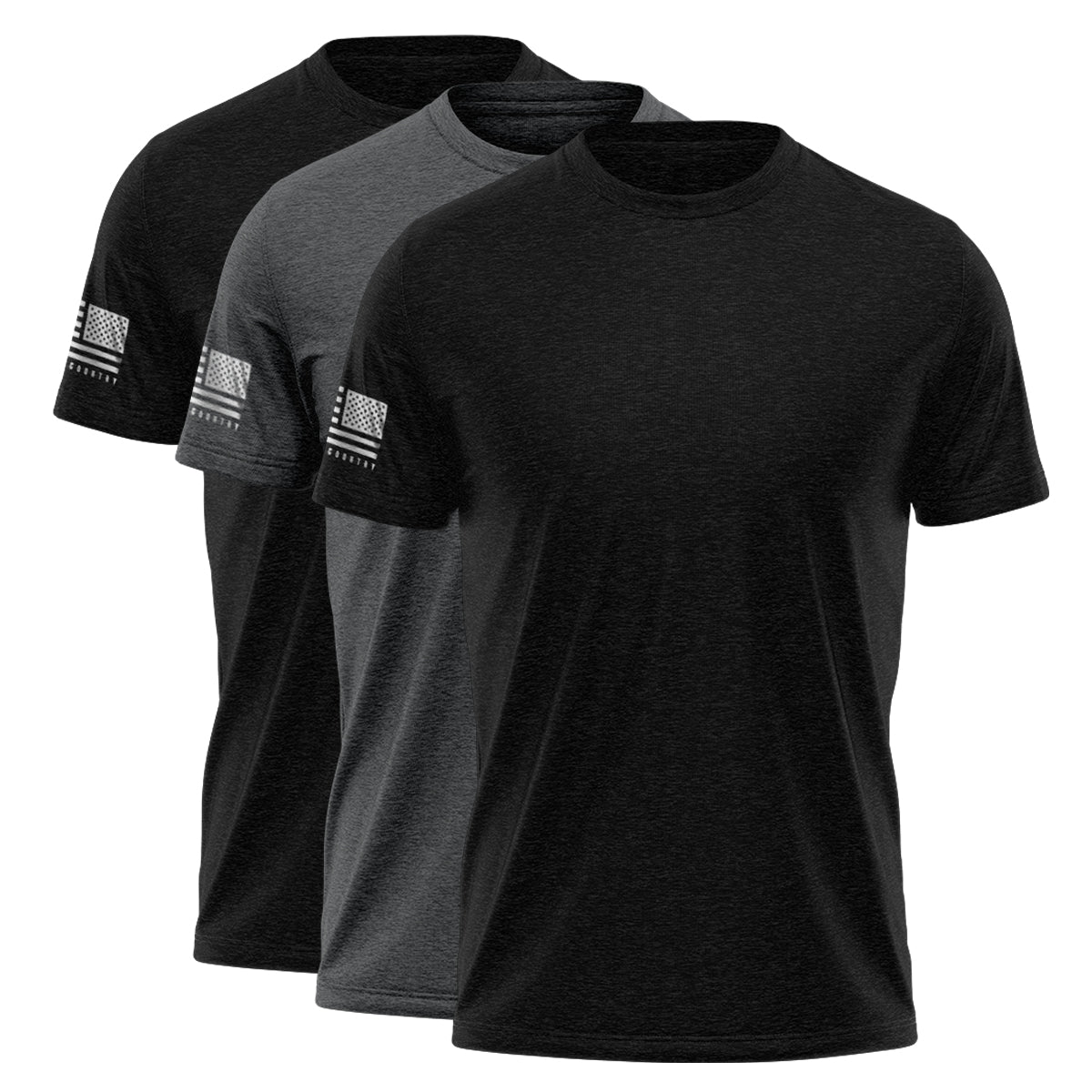 Black & Grey Bundle (3 Pack) - Blank Tees